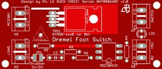 Circuit imprimé -- Dremel Foot Switch 0A7080668C (Top)